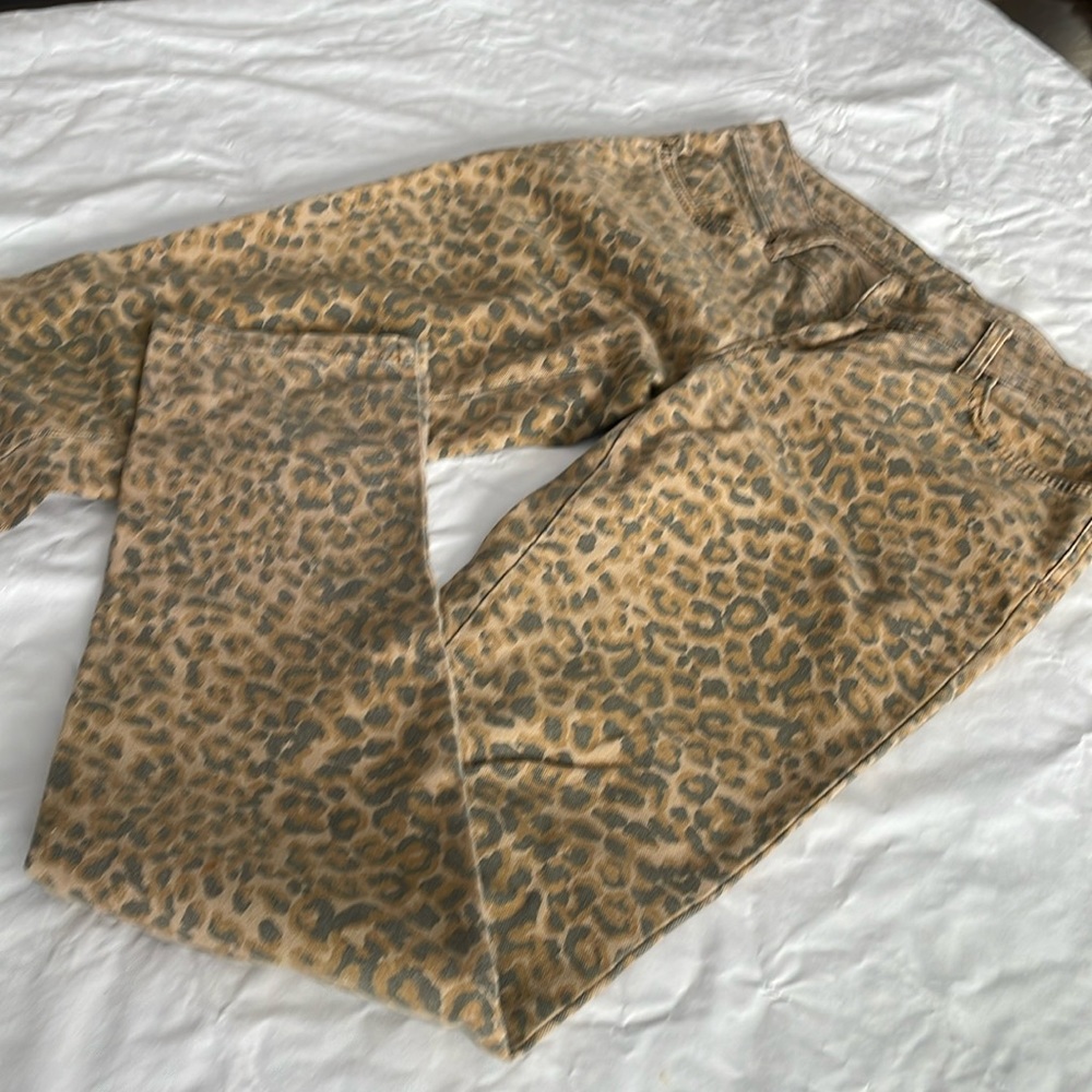 Leopard low waist jeans
